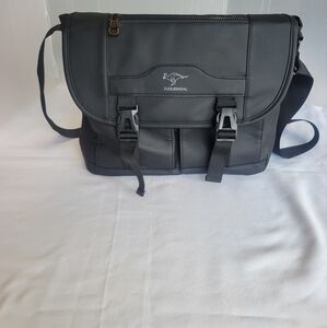 Zuolidaishu Black PU Leather Messenger Shoulder Bag